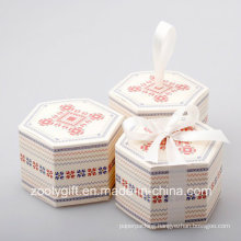 Hexagonal Printing Paper Cardboard Box for Candy Apple Cake